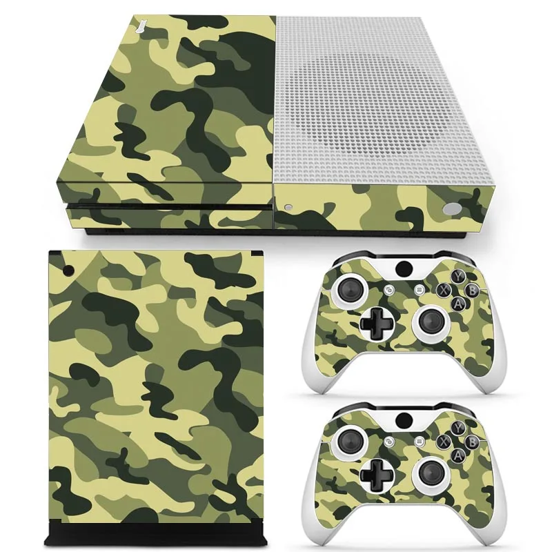 Камуфляжная Виниловая наклейка для microsoft xbox One SLIM и 2 контроллера skins sticker s для xbox ONE S - Цвет: 2