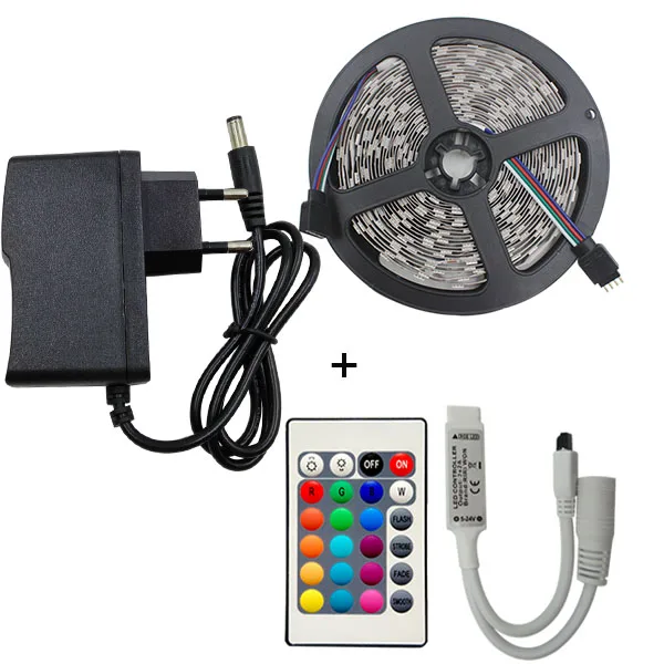 WiFi Светодиодная лента светильник SMD 5050 60 светодиодный 2835 RGB Светодиодная лента e DiodeTape DC12V гибкая светодиодная лента RGB лента диод с WiFi контроллером - Emitting Color: IR Control Set