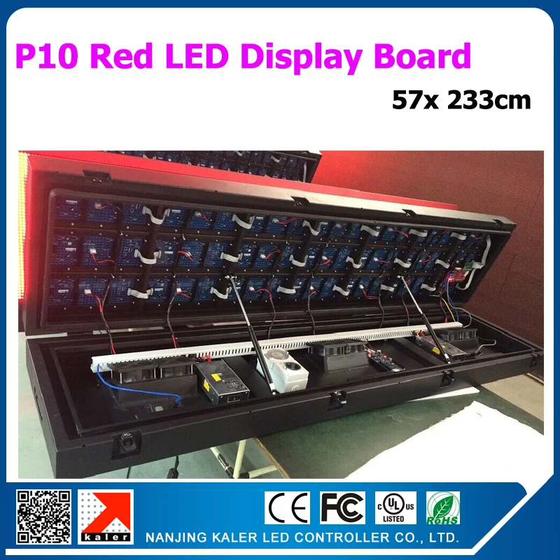 

New arrival front open led display board outdoor waterproof red color led text sign board 57x233cm