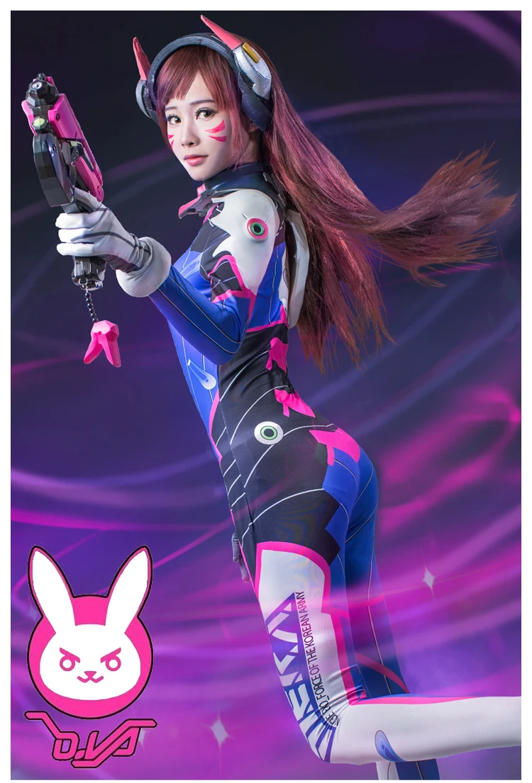 Полный комплект D. VA костюм пистолет гарнитура Armour 3D принт Классический кожи боди Хэллоуин косплей два зентай комбинезон на заказ для детей и взрослых