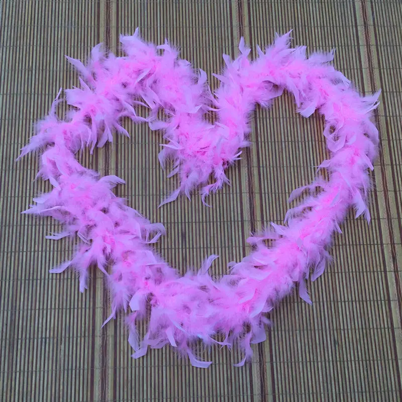 1 шт./2 ярда/38 г Рождественский декоративный смешанный цвет Marabou Featherboa Плюм шарф одежда на Хэллоуин/женские свадебные аксессуары DIY - Цвет: pink