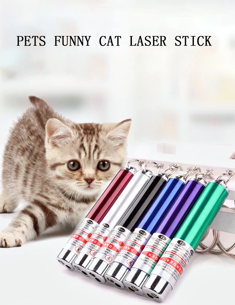 Pet Cat лазерные игрушки кошка игрушка-палочка Laserpen лазерная указка Белый светодиодный интерактивный тренажер игрушки для кошек товары для домашних животных