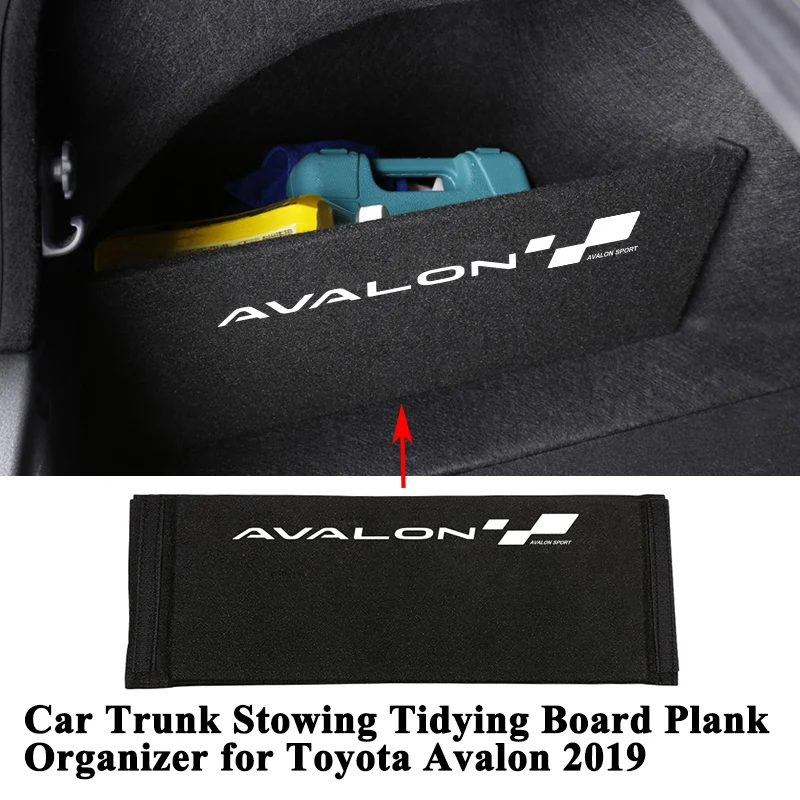 

Car Trunk Organizer Board Side Partition Stowing Storage Plank Logo Styling Decoration Car Accessories for Toyota Avalon 2019