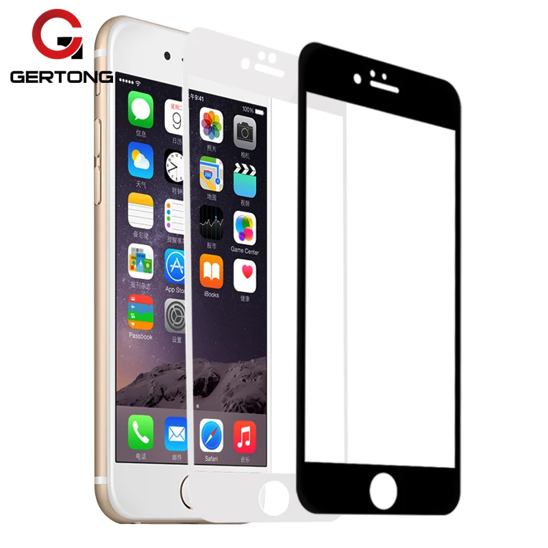 GerTong Передняя пленка Закаленное стекло для iPhone 5S 7 6 6S X 5 SE 8 Plus защита экрана полное