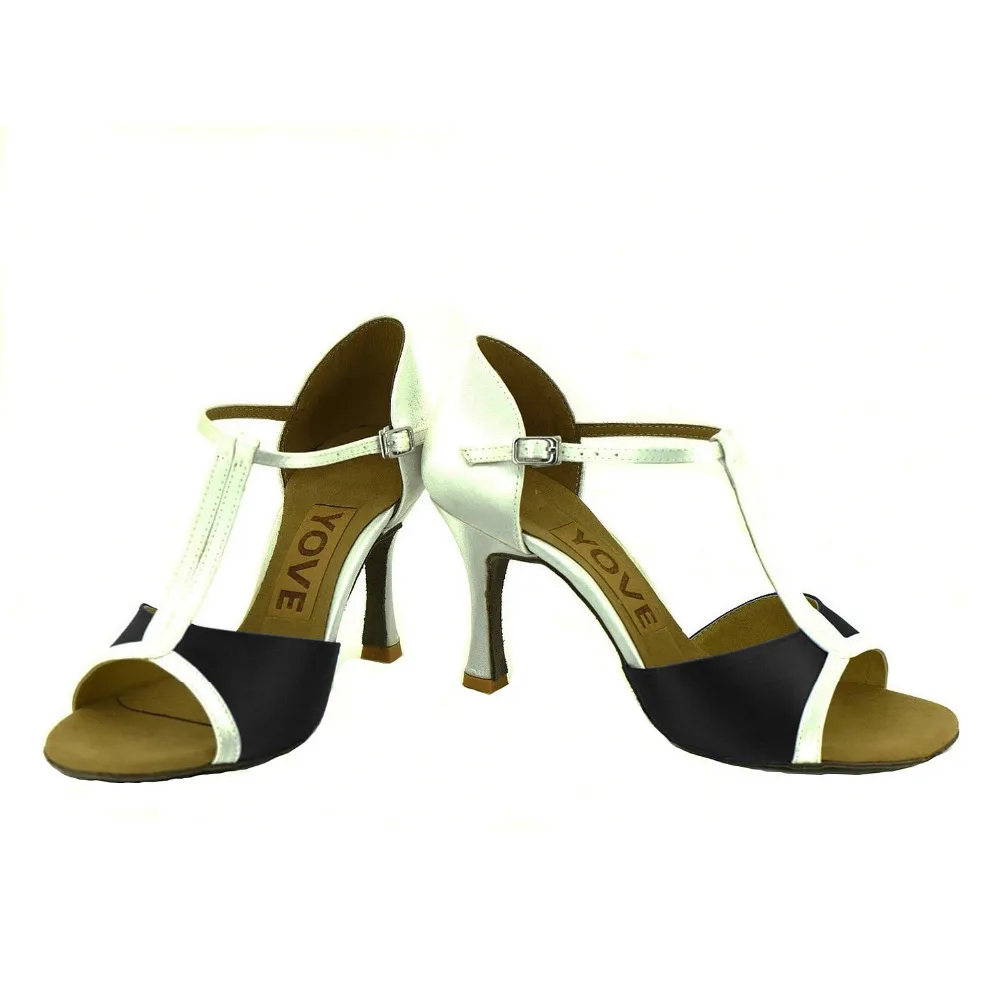 YOVE Dance font b Shoe b font Satin Women s Latin font b Salsa b font