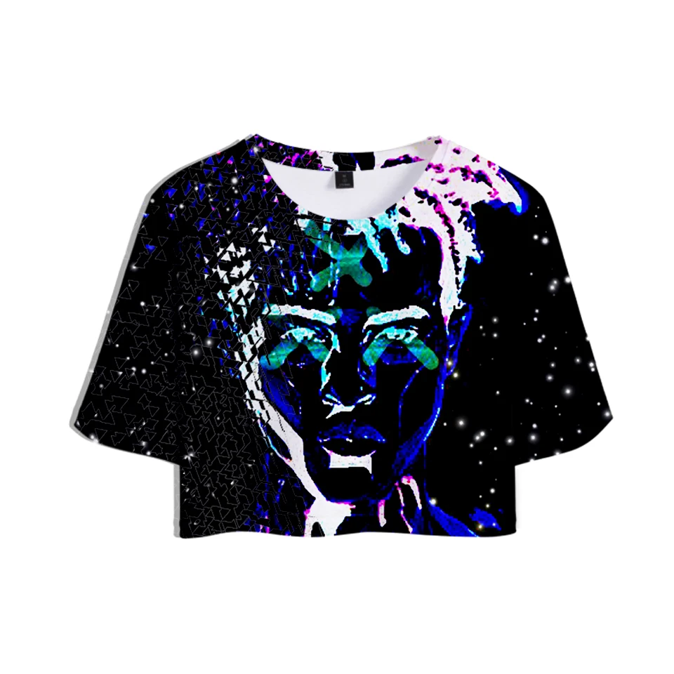 Футболка XXXTENTACION 3D для женщин и мужчин Летняя короткая футболка Милая Женская