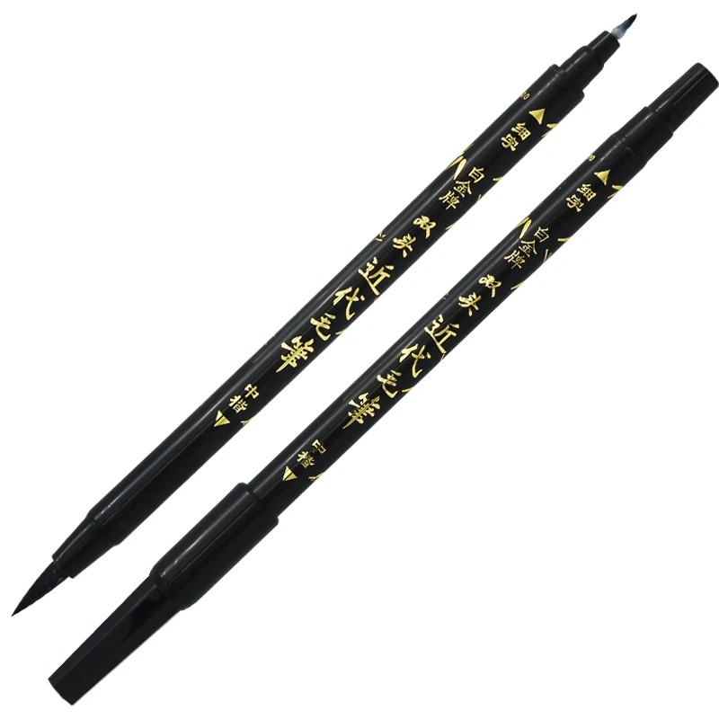 

New Soft Brush Fineliner Calligraphy Twin Marker Black Ink Drawing Sketch Brush Marker Pen Arts Supplies
