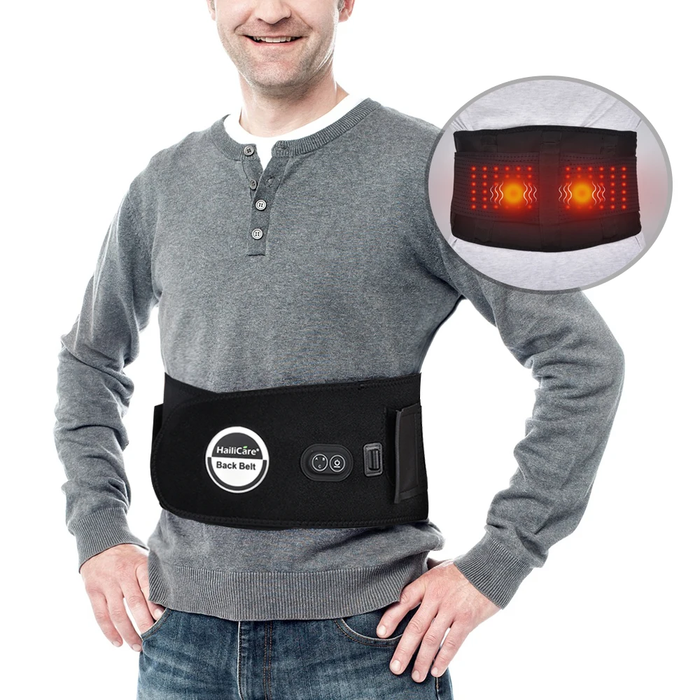 

Far Infrared Waist Massage Belt Heating Therapy Back Support Brace Lumbar Spine Correction Belt Stretch Back Pain Relief Massage
