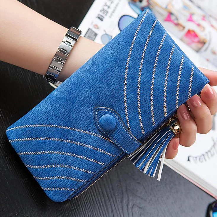 Women's Wallets Casual Lady Handbags Pocket ID Cards Holder Zipper Coin