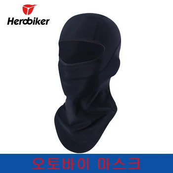 

HEROBIKER Black Motorcycle Mask Men Windproof Balaclava Airsoft Paintball Motorcycle Face Mask Moto Tactical Training Ski Mask