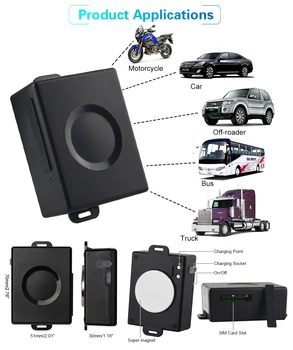

CCTR-800+ Real-time Portable Vehicle Car Powerful magnetic GPS Tracker with Move shock alarm Long Battery GPS Locator 6000mAH
