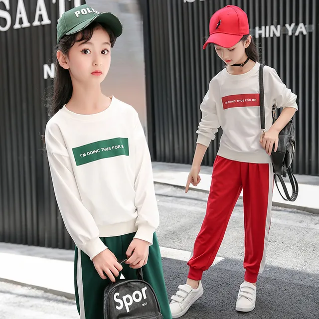 Girls Clothing Sets 2018 Autumn Children Tracksuits Kids Outfits 3 12