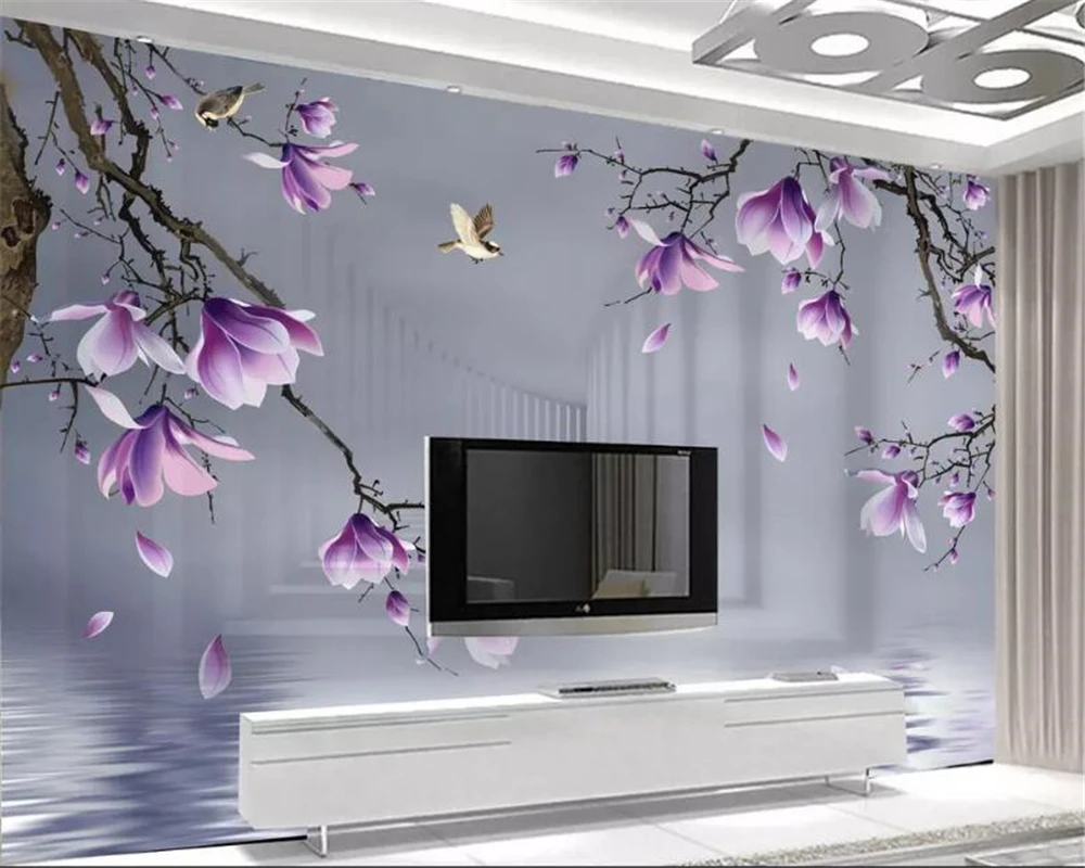 beibehang Custom 3D Photo Wallpaper HD hand painted magnolia bird Wall Mural Wallpaper For Living Room Bedroom 3d wallpaper beibehang Custom 3D Photo Wallpaper HD hand painted magnolia bird Wall Mural Wallpaper For Living Room Bedroom 3d wallpaper