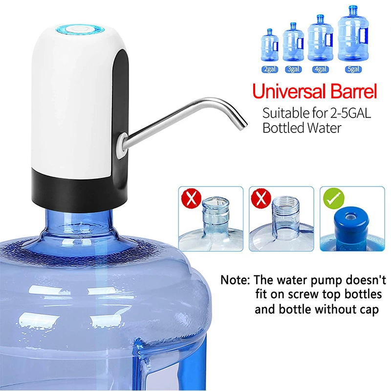 USB быстрая зарядка Электрический автоматический насос диспенсер умный питьевой воды диспенсер насосы переключатель бутылки с трубой