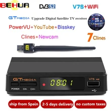 V7S HD DVB-S/S2 Satellite TV Receiver FTA Full HD 1080P +V8 USB WIFI support YouTube, Biss key,Clines PK FREESAT V7 HD receptor