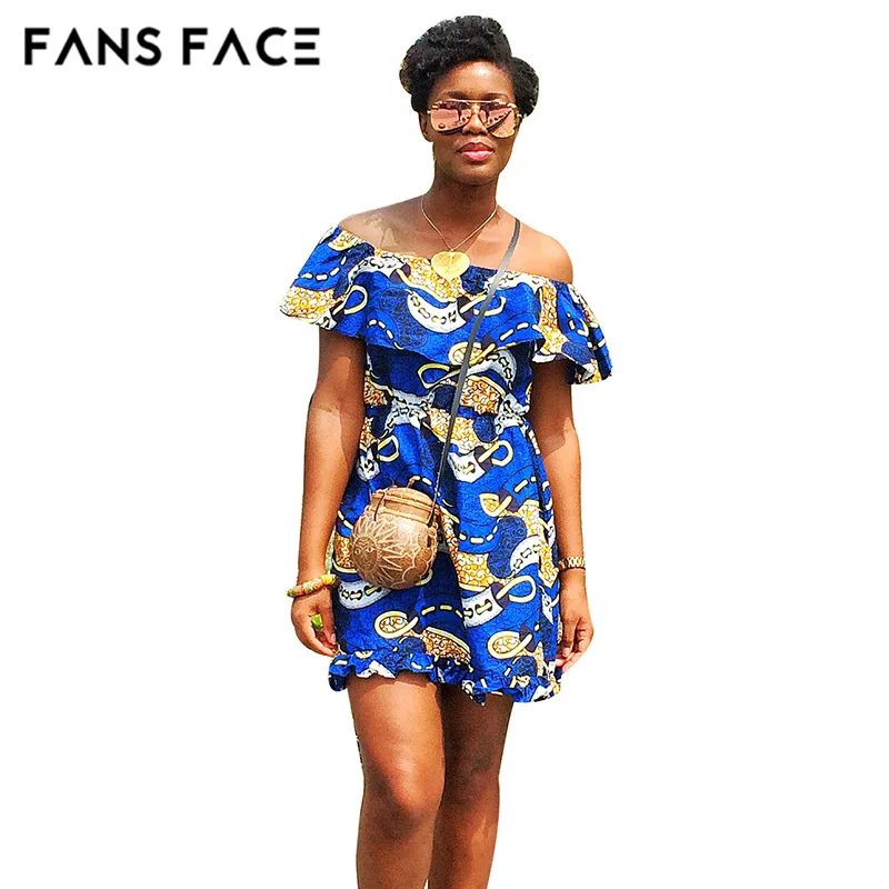 المشجعين وجه dashiki اللباس 2017 امرأة أفريقية الطباعة التقليدية