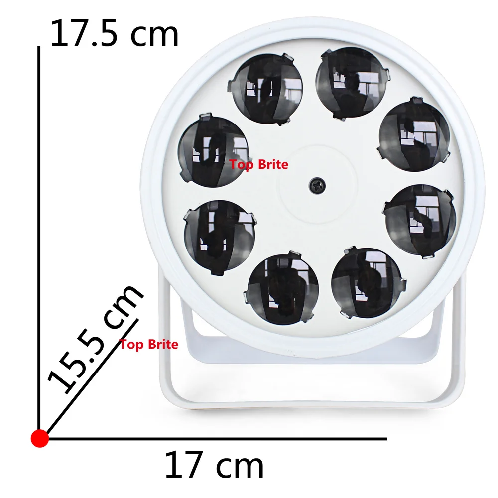 4 шт. в упаковке Портативный светодиодный сценический свет 8X3 W RGBW 4IN1 par led dmx сценическое освещение DMX512 Master-Slave светодиодный плоский кабель