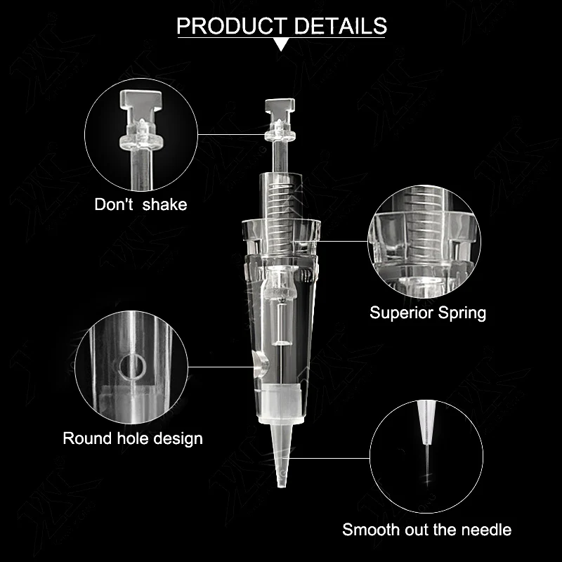

10 pcs Cartridge Eyebrow Tattoo Rotary Needles Tips Permanent make up Needle for Nano Electric Sterilized Microneedle Seal Pen