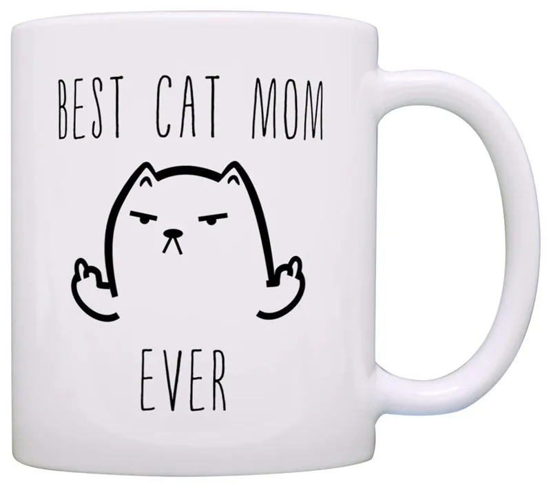 

Funny Cat Gifts Best Cat Mom Dad Ever Rude Cat Lovers Cat Memes Gift Coffee Mug Tea Cup Christmas Gift for Mother Father Mom Dad