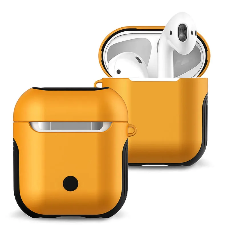 IKSNAIL чехол для наушников для Apple AirPod1 чехол для настоящих беспроводных Bluetooth наушников Air Pods чехол Защитный AirPod аксессуары - Цвет: Yellow
