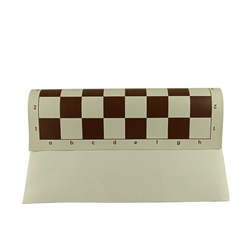 Easytoday Chess Board Games Synthetic Leather Chess Accessories One Side Chessboard International Standard Board