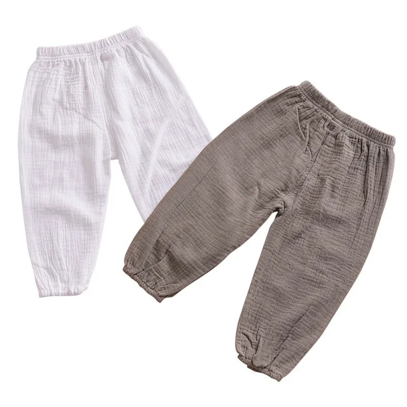 

Summer&Autumn Fashion Children Boys Girls Pants Casual Solid Cotton Lanterns Harem Long Pants 1-5T
