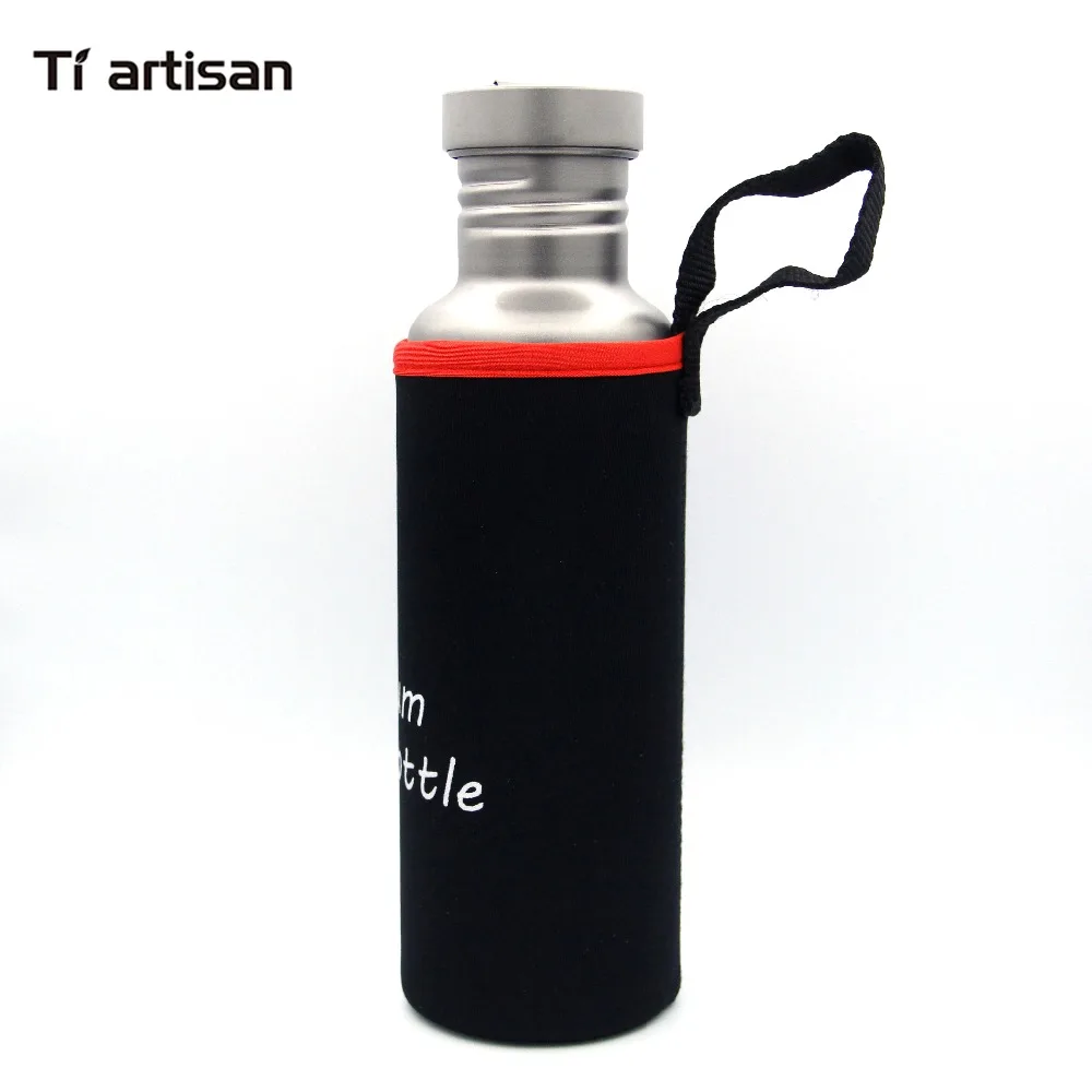 Tiartisan de agua para botella de deporte 750 ml ligero de vasos de titanio con tapa y tapa de plástico Ta8388