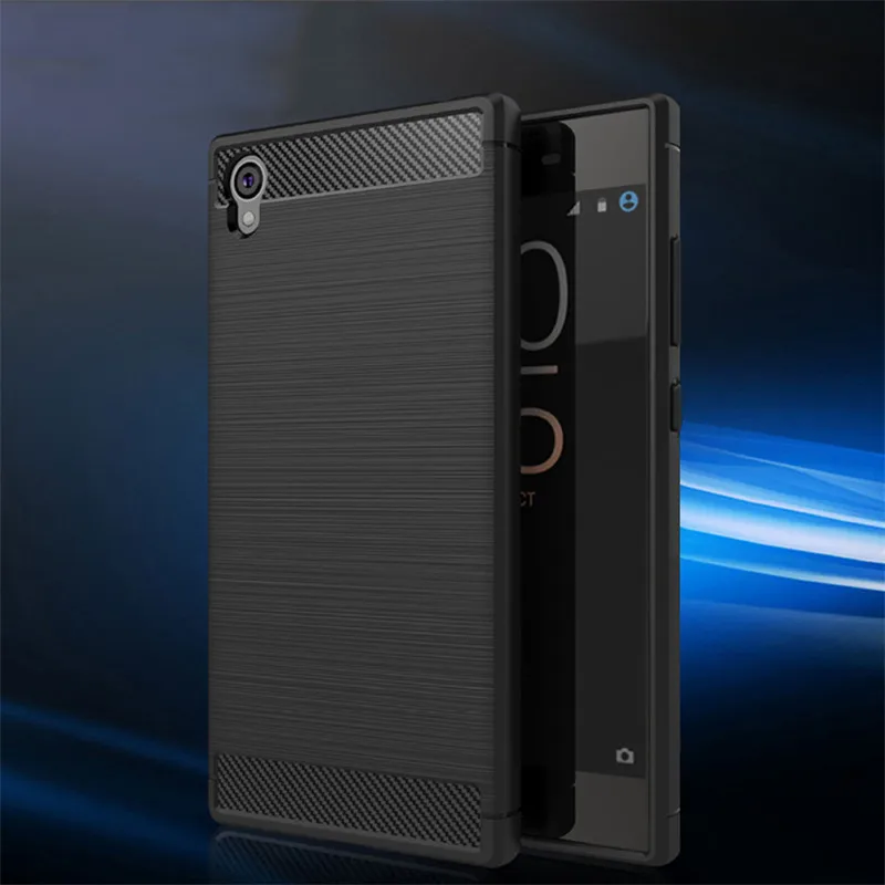 Чехол для sony Xperia L1 L2 L3 чехол из углеродного волокна XZ4 Крышка силиконовая щетка