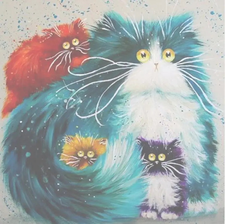 Cat diamond painting cross stitch full embroidery European home decoration drill animal... | Дом и сад