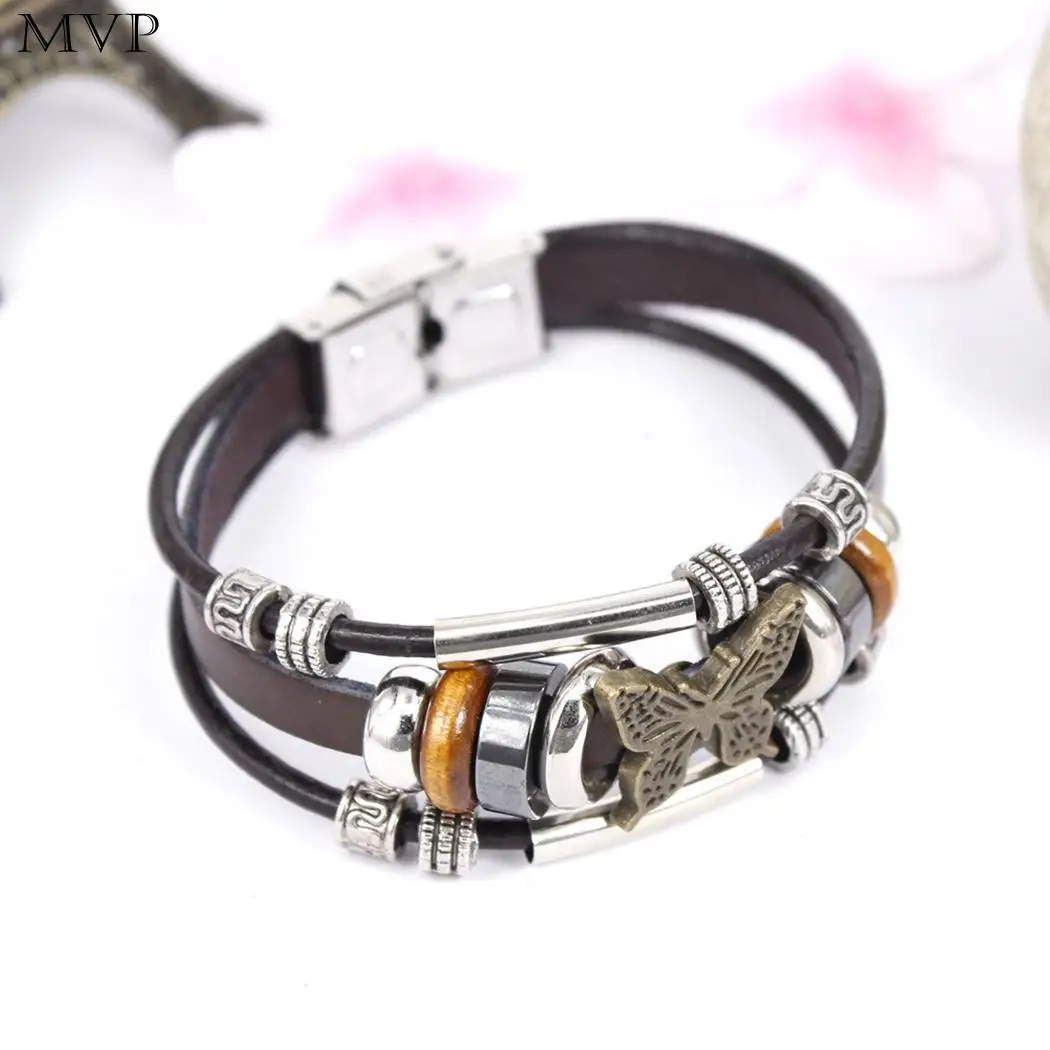 Download Hasp Vintage Style Butterfly Beaded Artificial Leather ...