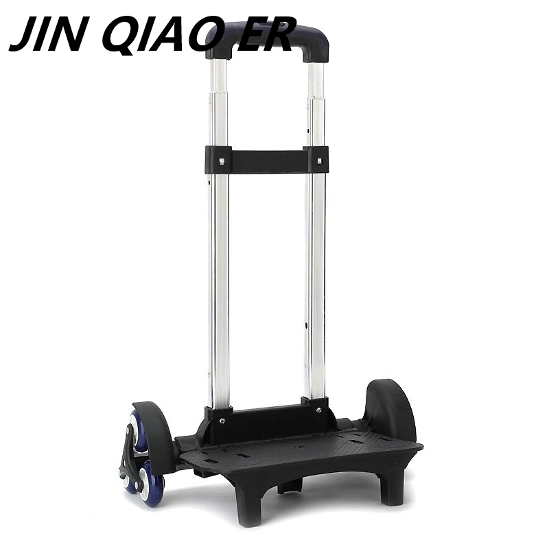 

Children 2/6 Wheels Expandable Rod Aluminum alloy Pull Rod Bracket Roll Cart Kid Trolley For Backpack And School Bag Luggage bag
