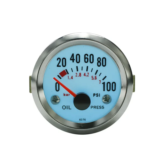 52mm Electrical Luminescent Oil Pressure Gauge with step down