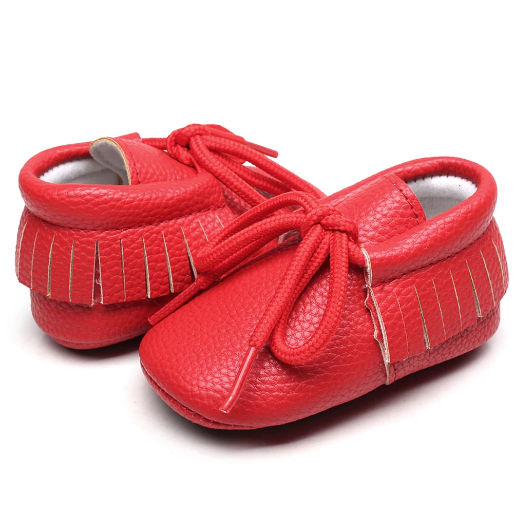 Искусственная кожа мягкая обувь для новорожденных мальчиков и девочек из
