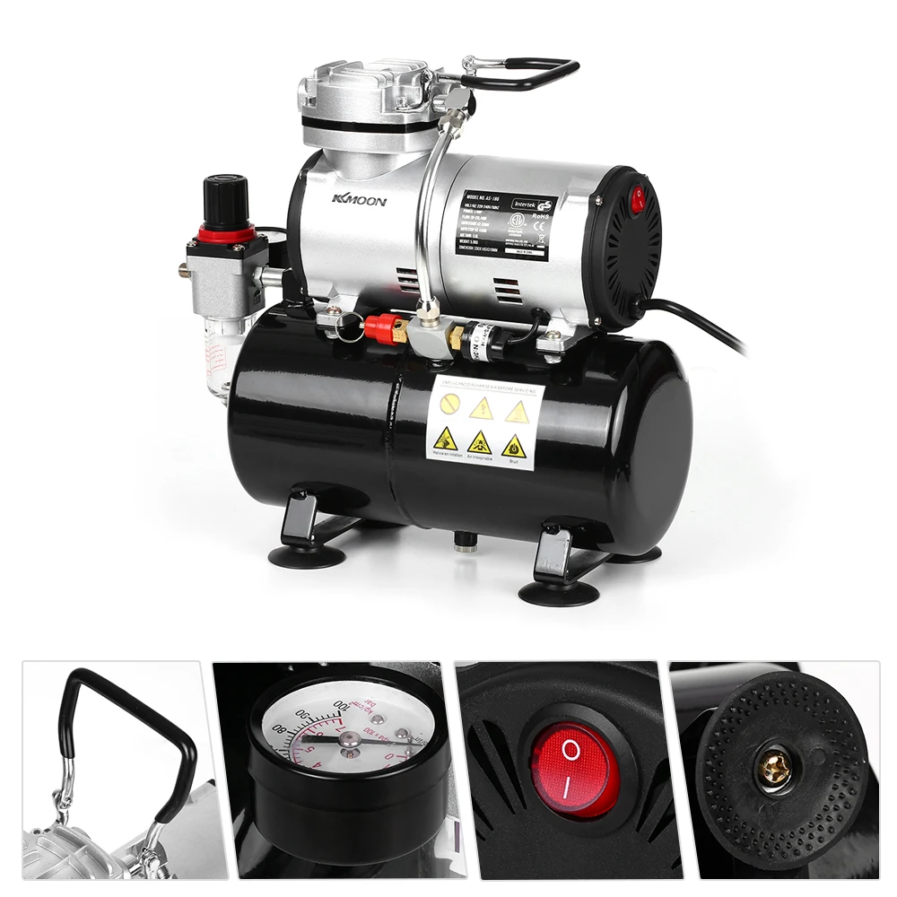 

Professional 1/6 HP Piston Airbrush Compressor High-pressure spray gun Pump Tattoo Manicure Spraying sandblaster 220-240V