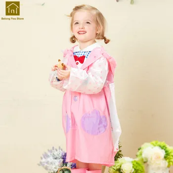 

Girls Rain Poncho Children Waterproof Rain Coat Camping School Baby Plastic Rain Coat Children Impermeable Rainwear Child QKR214
