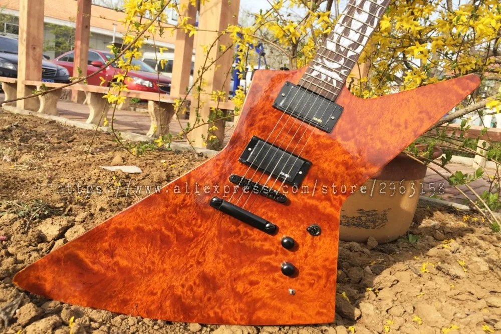 10 S Lojas de James Hetfield Ken Lawrence Personalizado Explorador W/Luzes Led Guitarra Elétrica