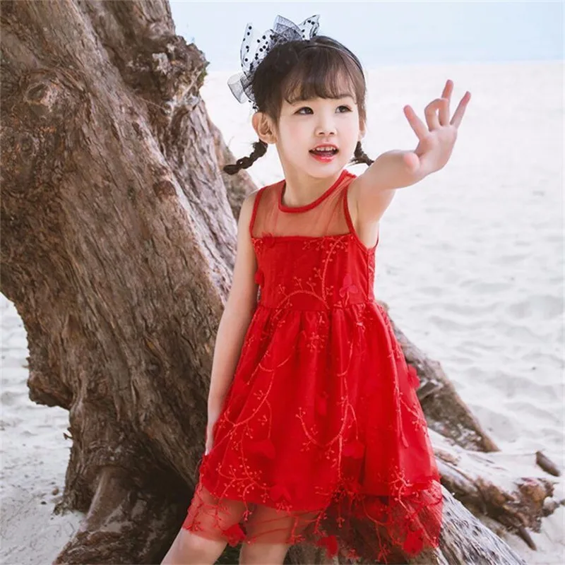 

LILIGIRL 2019 New Princess Girls Lace Dress Three-dimensional Flower Mesh Kids Dresses for Girl Children Wedding Party Clothes