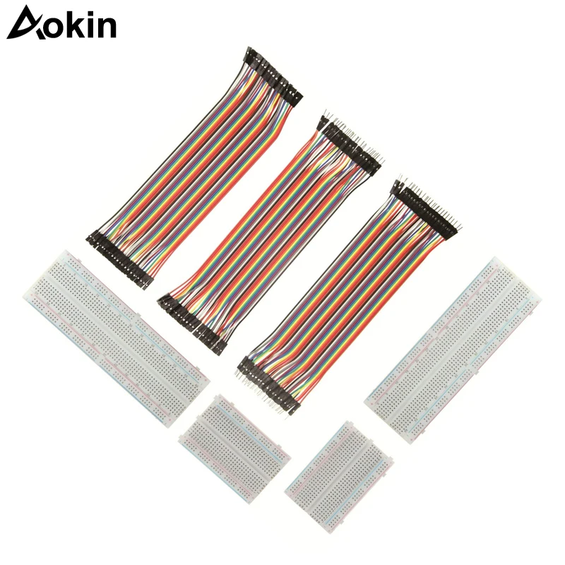 

Breadboard Solderless Jumper Cables 400/830 Pin PCB Board Dupont Jumper Wires for Arduino