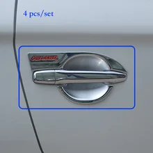 Para Mitsubishi Outlander 2016 PUERTA TAZÓN AJUSTE de la CUBIERTA Decoración ABS CROMADO 2017 Car styling ACCESORIOS