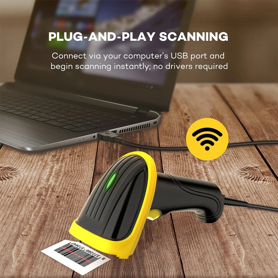 

BS-WL001 1D Wireless Laser Barcode Scanner reader warehouse retail logistics barcode scanner wireless reader 120 times/sec