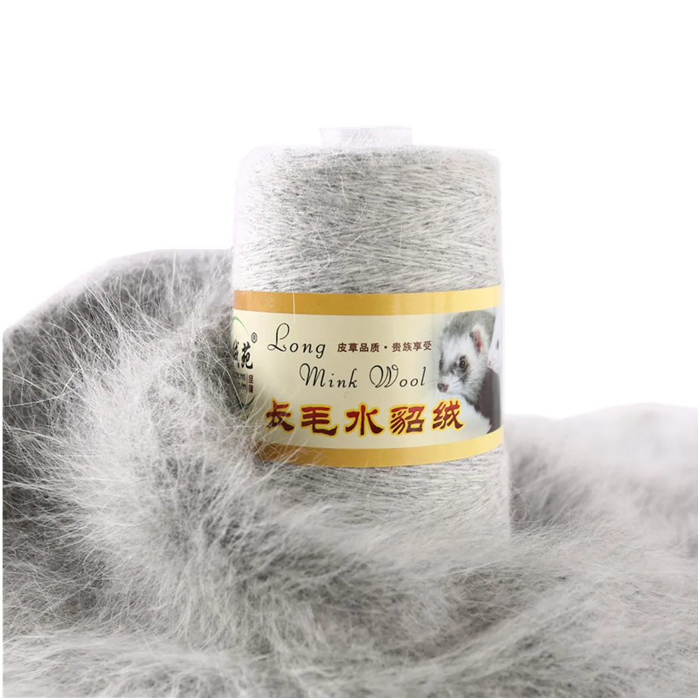 

Mink wool woven long wool mink wool hand-woven cashmere yarn