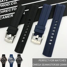 20 мм, 21 мм, 22 мм, резиновый силиконовый ремешок для часов, шлифованный Сменный ремень для часов Omega Tudor Longines Seiko IWC