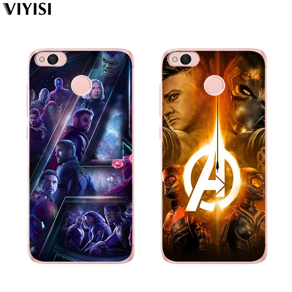 Чехол для Xiaomi Redmi mi 8 Mi 9 Note 5A 6 4 A2 Lite A1 4X 4A 5X Etui Luxury Marvel Avengers Hero Iron Man Black Widow |