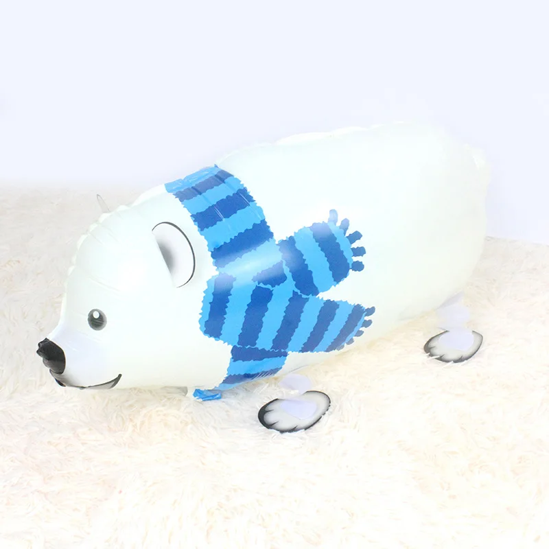 

KAMMIZAD 50pcs/lot walking Polar bear balloons white lovely animal balloon birthday party decorations kids and adult globos