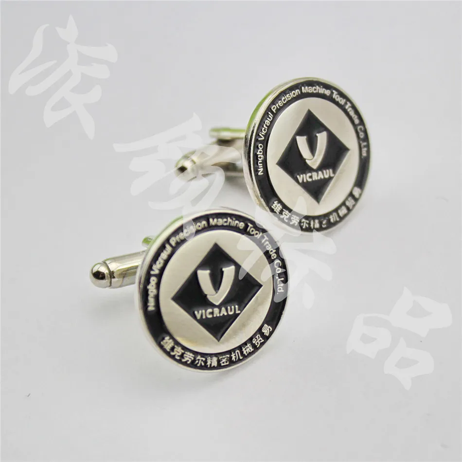 

round metal cufflinks with your own logo design for discount