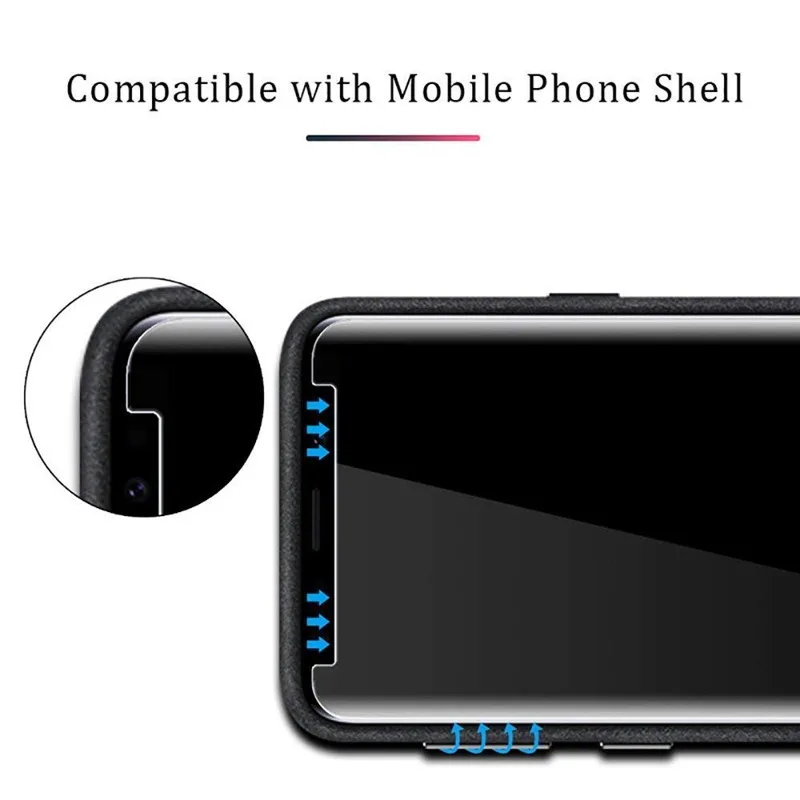Нано жидкий Полный Клей закаленное стекло протектор экрана для samsung Galaxy S9 S8 Plus Note 9 8 S7 Edge стеклянная пленка УФ светильник