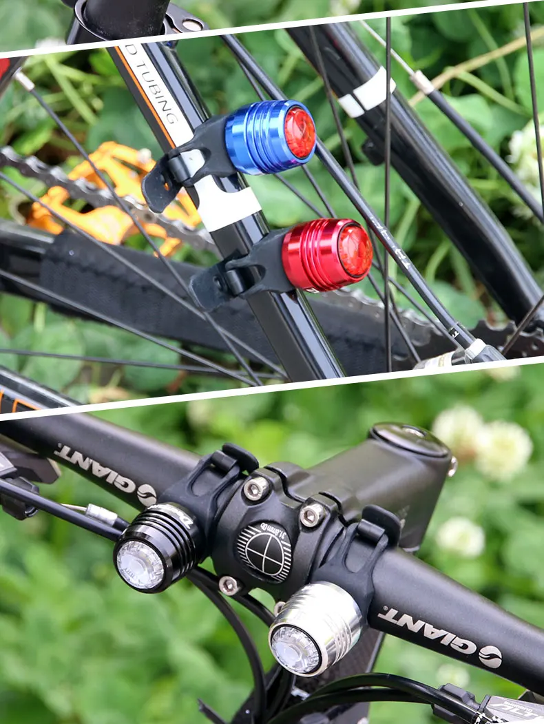 Sale Cycling Safety Warning Lamp 6-20 hours Runtime MTB Road Bike Rear Head Light Cycle Lighting Figment USB Charge Red White Color 8