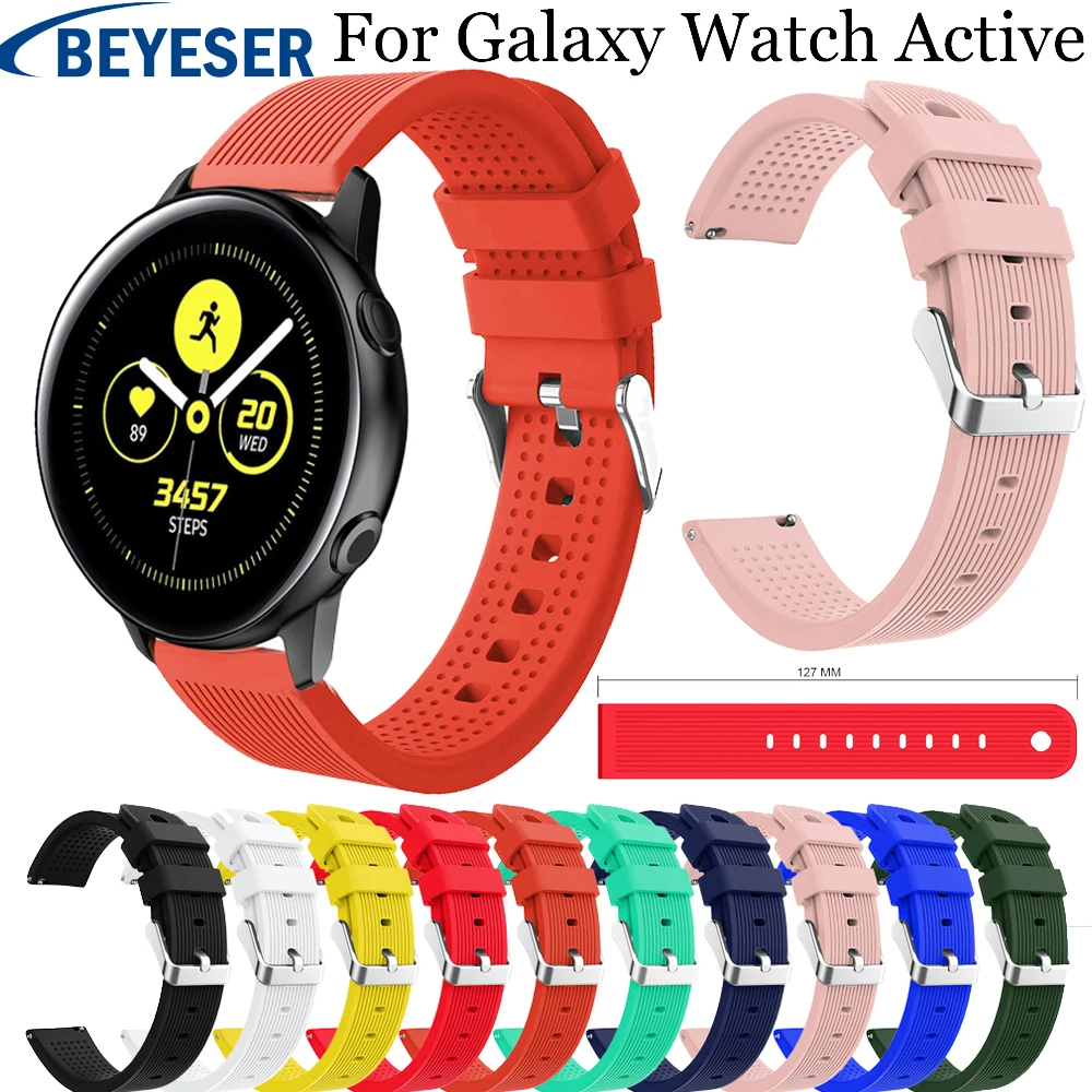 Мягкий силиконовый ремешок для samsung Galaxy Active удобные классические запасной браслет ремешок для samsung Шестерни S2 Спорт 20 мм