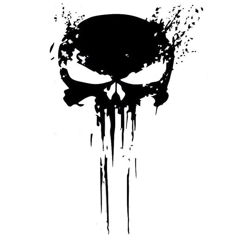 

15X10CM Fashion Skull BLOOD Vinyl Stickers Reflective Car Decals Motorcycles Auto Accessories Black/White Exterior Decoration