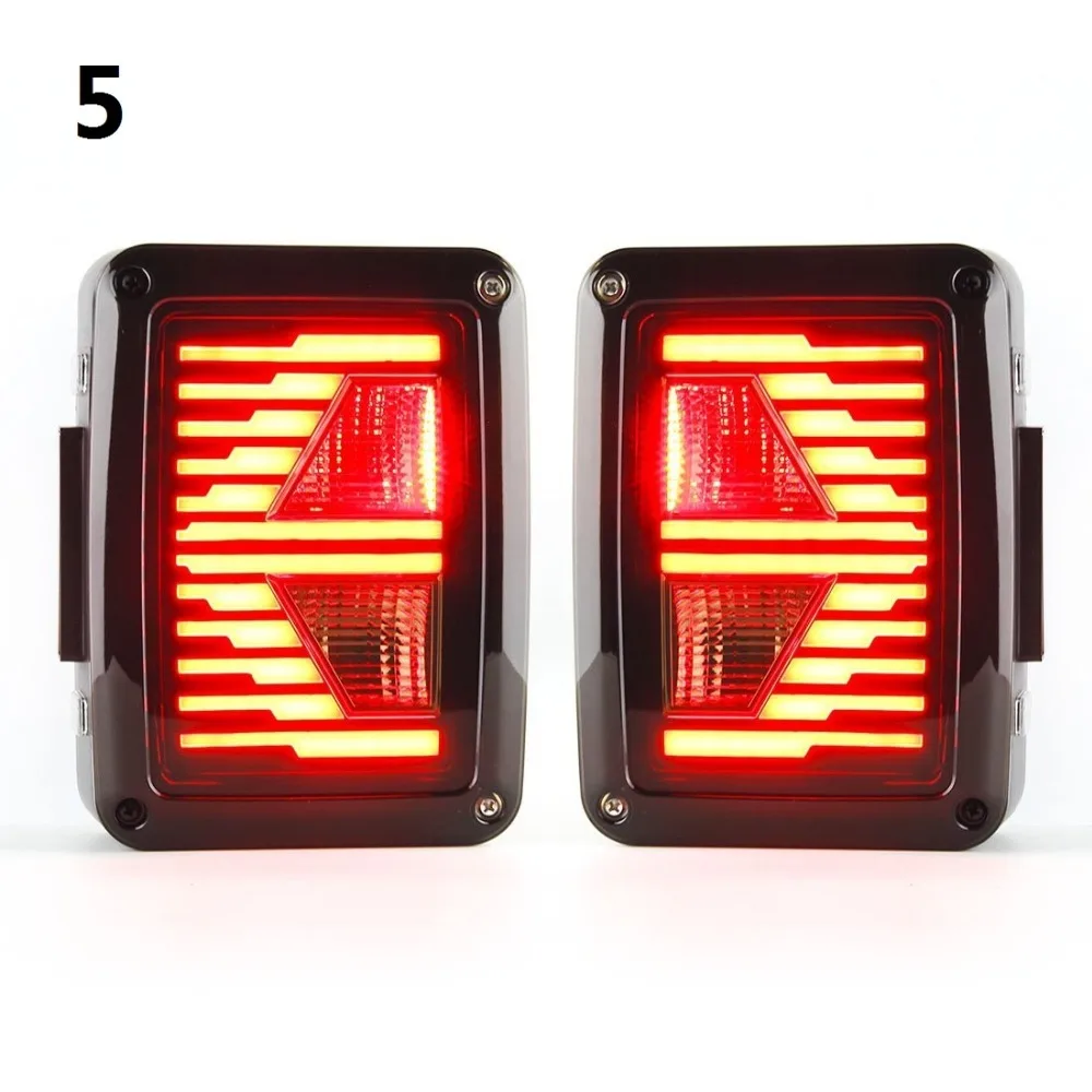 Series LED Tail Brake Light Assembly w Turn Signal & Back Up For Wrangler JK JKU Sports Sahara For Freedom Rubicon 07-16
